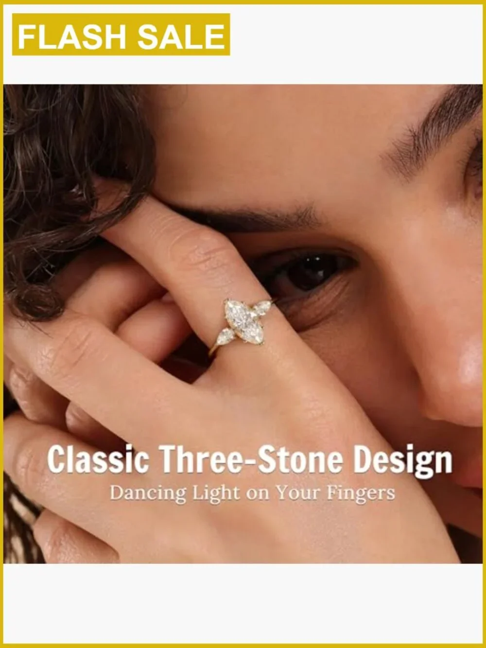 2CT Marquise Cut CZ Engagement Ring Sterling Silver Solitaire Ring Promise Ring
